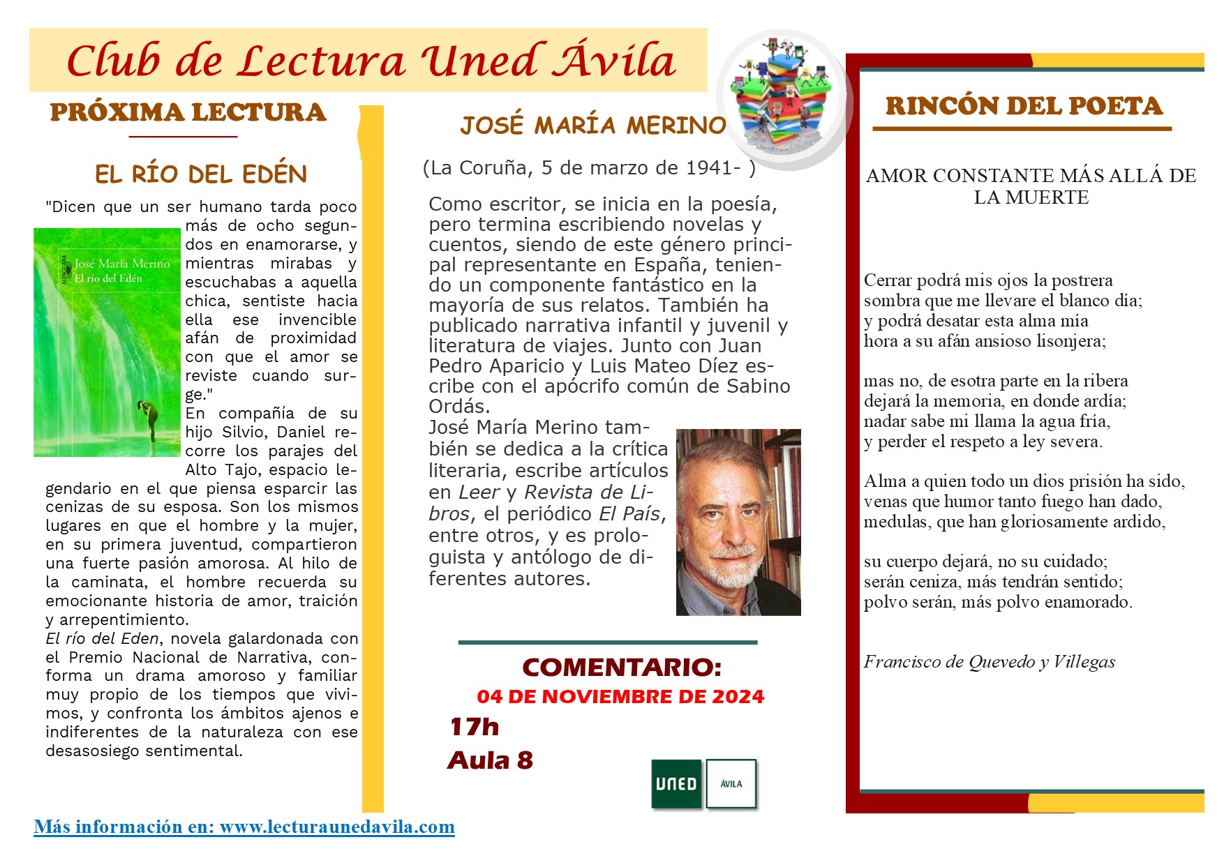 El club de la lectura UNED Ávila.